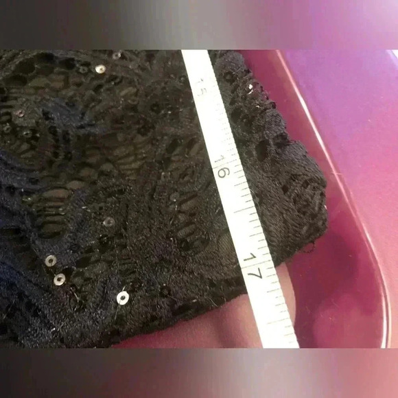 🔥VENUS Sequins and Lace Black Corset Jumpsuit with belt🔥NWT size 6 - Picture 15 of 16